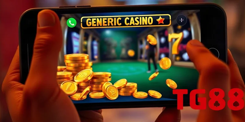 Người chơi đang trải nghiệm game hot TG88 trên điện thoại